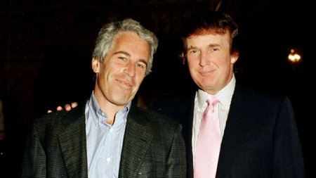 Jeffrey Epstein and Donald Trump together.